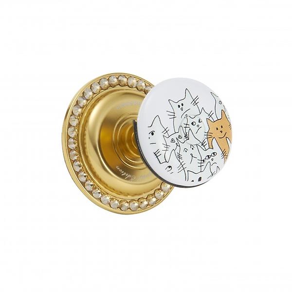 [지미스튜디오디자인/FBXS] 지미스튜디오디자인 핑거볼 셔터 크리스탈 블루투스 리모컨 핸드폰거치대