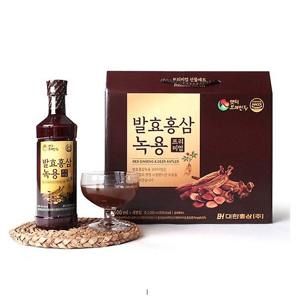 [대한홍삼/KOH-02] [대한홍삼] 발효홍삼 녹용 프리미엄 500ml x 4병