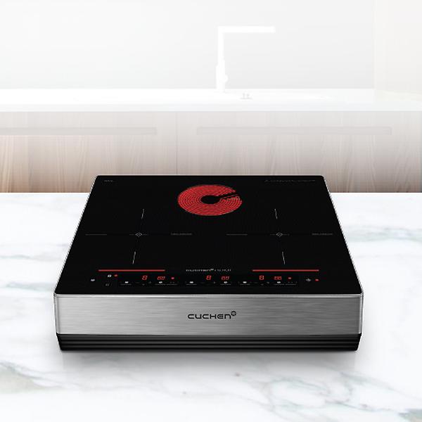 [쿠첸/CIR-S3300DSBE] 3구 하이브리드 전기레인지 CIR-S3300DSBE [인덕션2구+하이라이트1구]