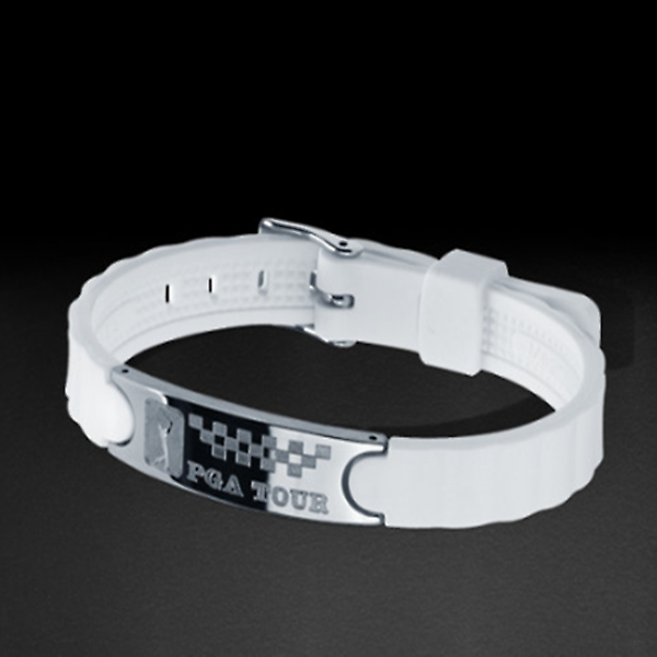[PGA TOUR/PGA-SS-BL] [미개봉반품] PGA 게르마늄 건강팔찌 실리콘실버