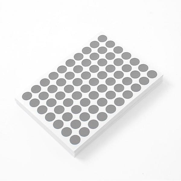  10mm 컬러 원형 스티커 60매(그레이) 문구스티커