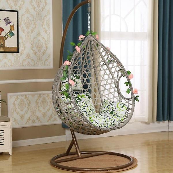  1인용 라탄 행잉체어(그레이) 스윙 그네 의자
