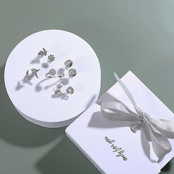 [도매토피아/TREE-00005] 블링포유 귀걸이 4종 + 반지 세트 쥬얼리 선물세트