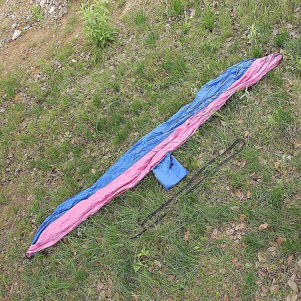[도매토피아/TREE-00001] 플라잉 초경량 캠핑 해먹(핑크블루) 야외 해먹침대