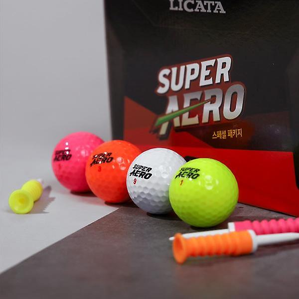  리카타 슈퍼 에어로 60구 2피스 골프공 컬러믹스