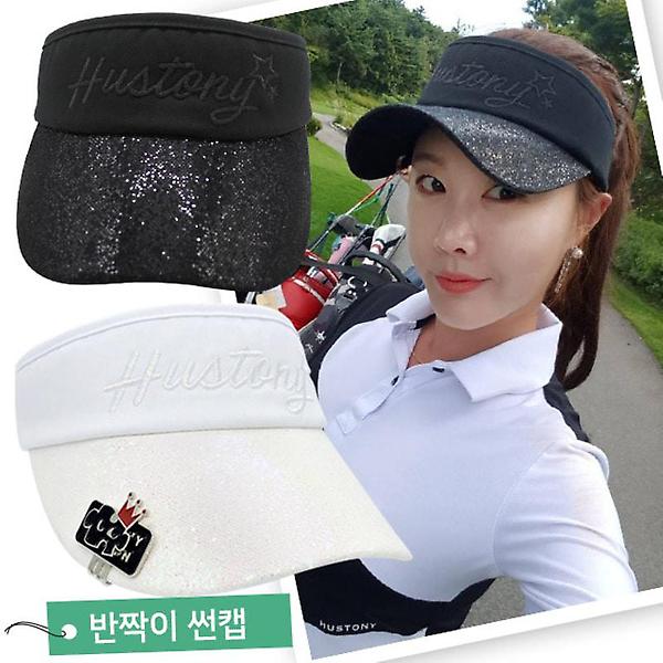  휴스토니 반짝이 썬캡 골프모자 JA18WSCP34