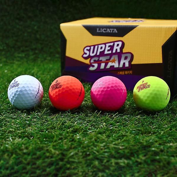  리카타 슈퍼스타 무광 40구 골프공 컬러믹스