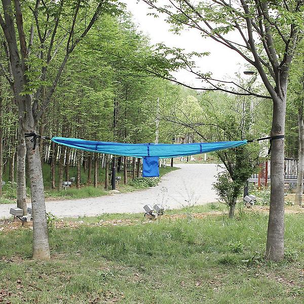 [도매토피아/TREE-00001] 공중쉘터 캠핑 모기장 해먹(스카이 블루) 해먹침대