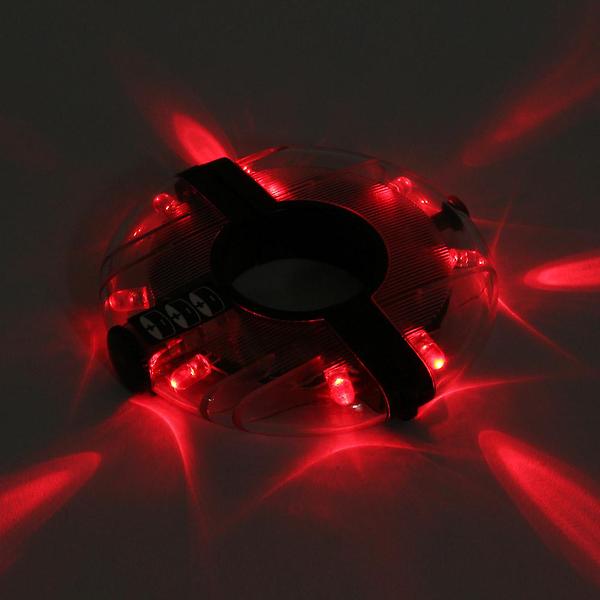 [도매토피아/TREE-00001] UFO LED 자전거 휠라이트(레드) 야간 바퀴안전등