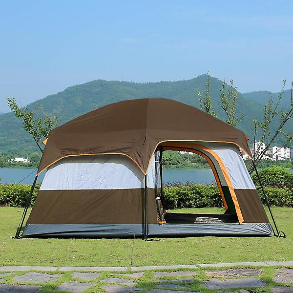 [도매토피아/TREE-00001] 패밀리캠핑 거실형 텐트 캠핑 대형 리빙쉘 브라운