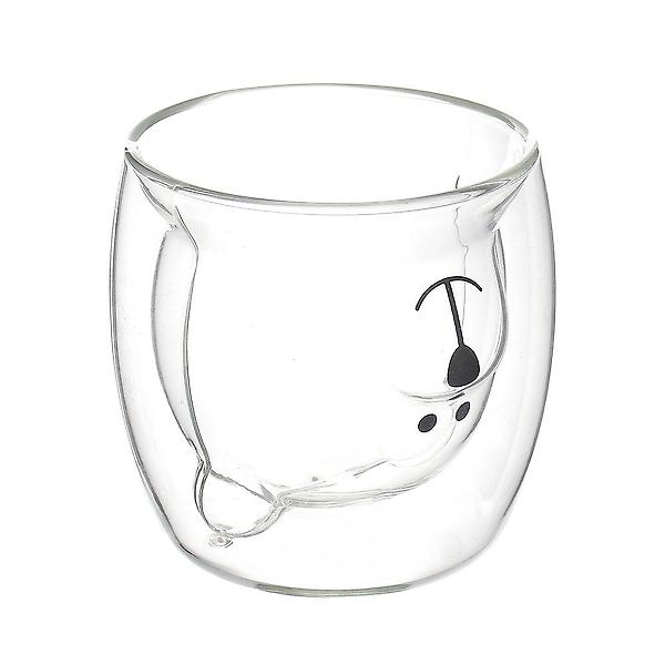 [도매토피아/[로하티] 행복카페 이중 유] [로하티] 행복카페 이중 유리컵 내열 곰돌이 동물컵