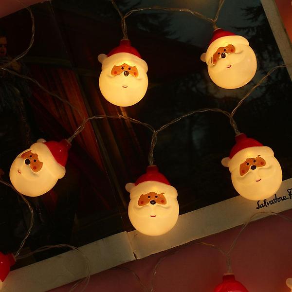 [도매토피아/20구 LED 산타 가랜드 ] 20구 LED 산타 가랜드 전구(3M) 크리스마스조명