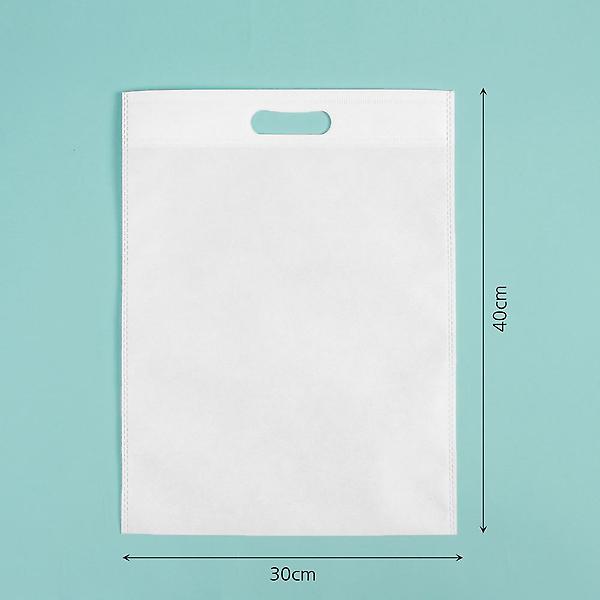 [도매토피아/컬러 부직포 가방 10p(3] 컬러 부직포 가방 10p(30x40cm) (화이트) 쇼핑백
