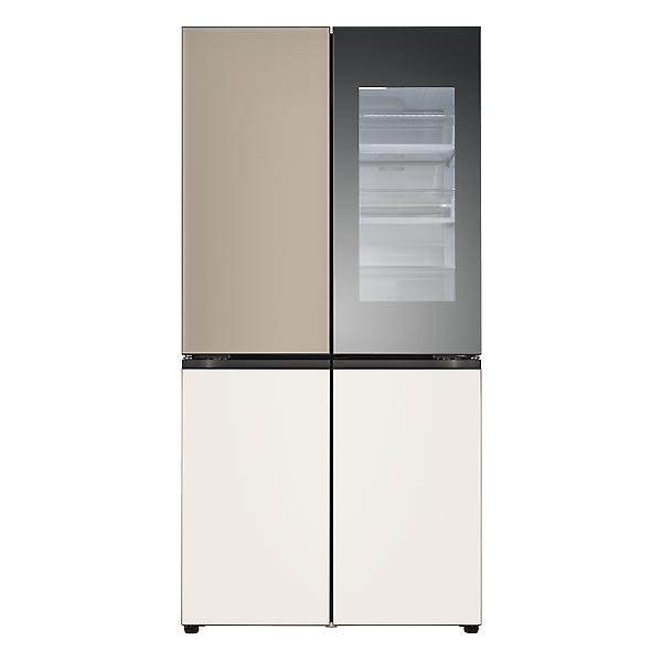 [LG전자/M874GCB452] 오브제 냉장고 875L 노크온 매직스페이스 브라운 베이지