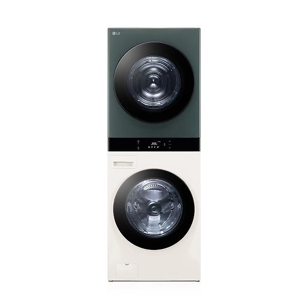 [LG전자/WL21EGHU] LG 세탁건조기 25+21kg 베이지그린 트롬 오브제컬렉션 워시타워 WL21EGHU 전국/폐가전 수거