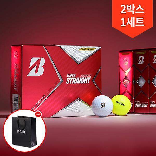  총24구/2023 브리지스톤 NEW 슈퍼 스트레이트 3피스 골프공+쇼핑백