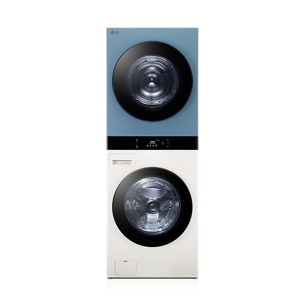 [LG전자/WL21ENHU] LG 세탁건조기 25+21kg 베이지민트 트롬 오브제컬렉션 워시타워  WL21ENHU 전국/폐가전 수거