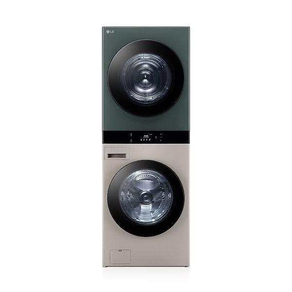 [LG전자/WL21RGHU] LG 세탁건조기 25+21kg 브라운그린 트롬 오브제컬렉션 워시타워  WL21RGHU 전국/폐가전 수거