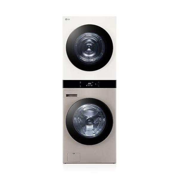 [LG전자/WL21REHU] LG 세탁건조기 25+21kg 브라운베이지 트롬 오브제컬렉션 워시타워  