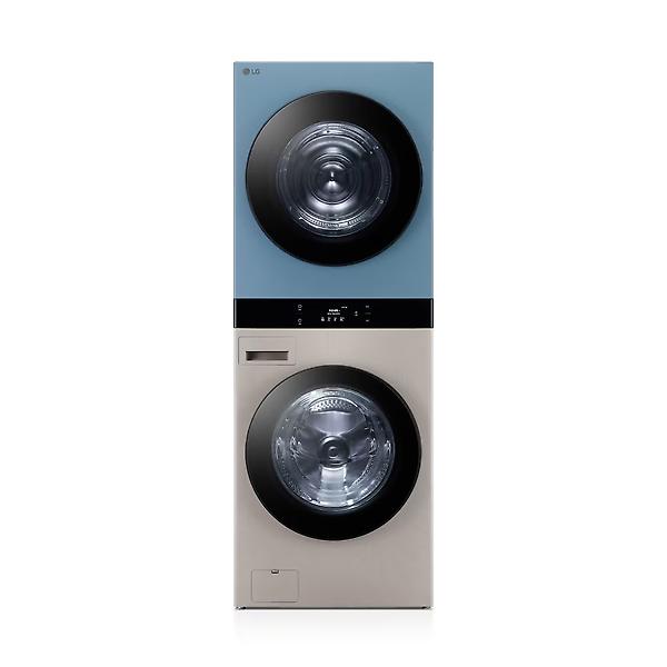 [LG전자/WL21RNHU] LG 세탁건조기 25+21kg 브라운민트 트롬 오브제컬렉션 워시타워  WL21RNHU 전국/폐가전 수거