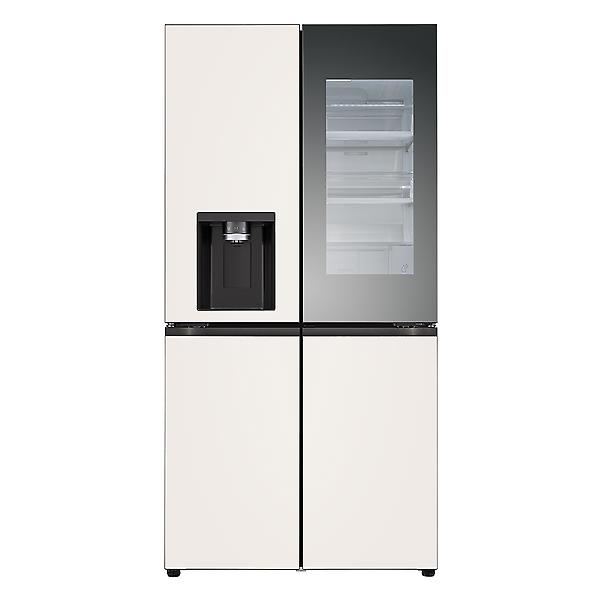 [LG전자/W824GBB472] 오브제 얼음정수기 냉장고 노크온 820L 베이지