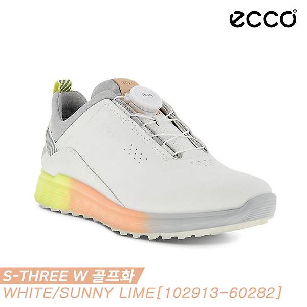  [에코코리아정품]2022 에코 S-THREE W 골프화[화이트/써니라임][102913-60282][여성용]