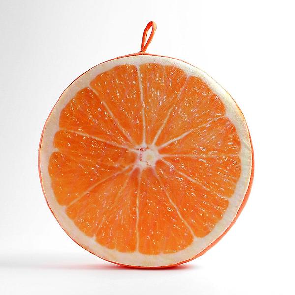  상큼 프루츠 귤 방석 과일방석 두꺼운 키높이 쿠션