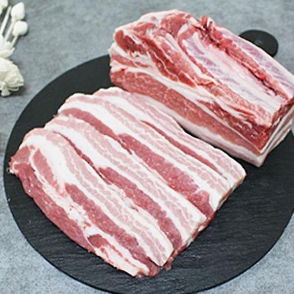 [초록한돈/PSFA001] [초록한돈] 친환경 무항생제 돼지 삼겹살2kg(바베큐용/냉장)