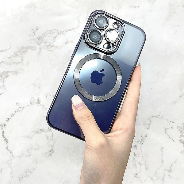  아이폰15프로 클리어 라인 풀커버 맥세이프 케이스