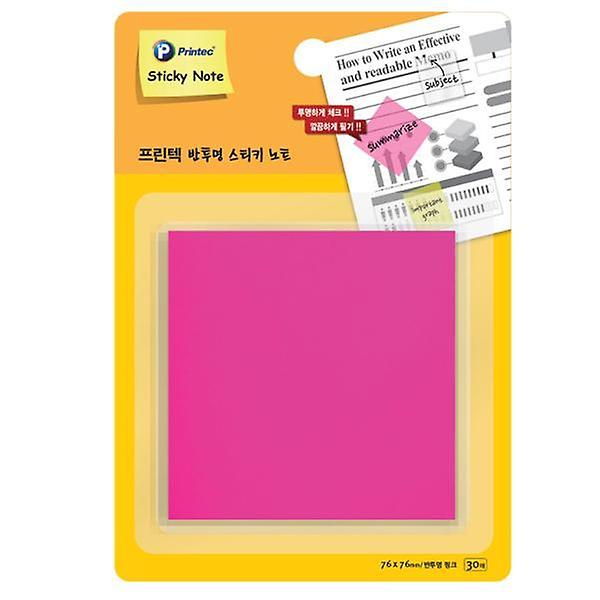 [오피스큐/OQ-00001] CL7676P반투명스티키노트 핑크30매 76x76mm 30매
