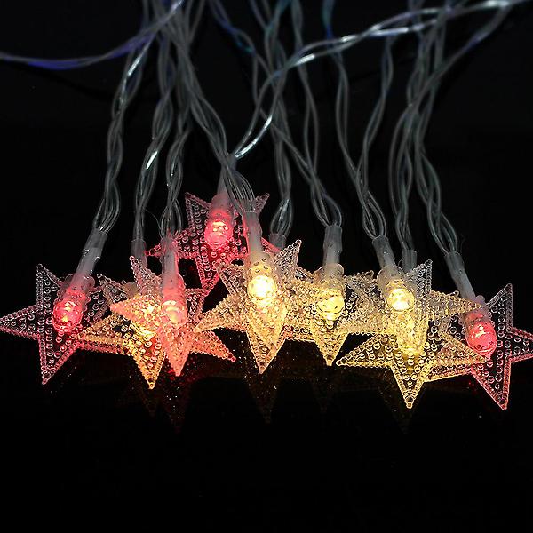 [도매토피아/TREE-00001] 샤인무드 LED 20구 별 가랜드 전구 파티 캠핑 조명