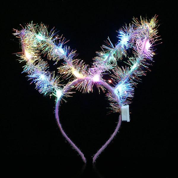  트윙클 LED 토끼 머리띠 4p세트 야광 귀여운머리띠