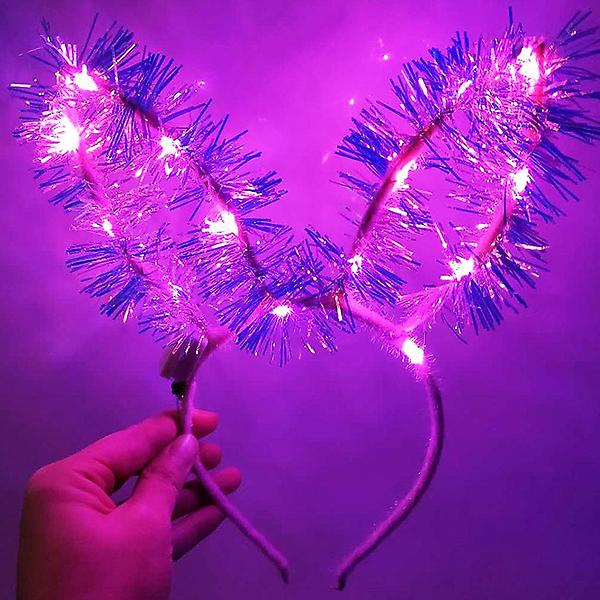  트윙클 LED 토끼 머리띠 4p세트 야광 귀여운머리띠