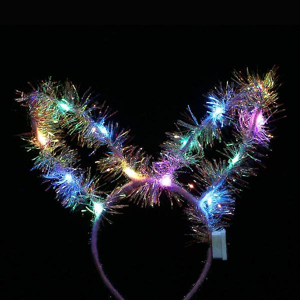  트윙클 LED 토끼 머리띠 4p세트 야광 귀여운머리띠