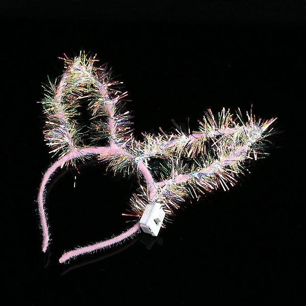  트윙클 LED 토끼 머리띠 4p세트 야광 귀여운머리띠