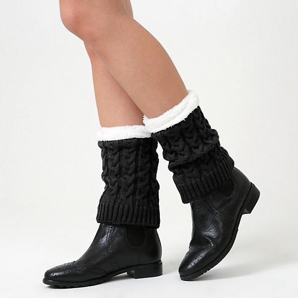  리나 도톰기모 숏 레그워머(블랙) (22cm)겨울 발워머