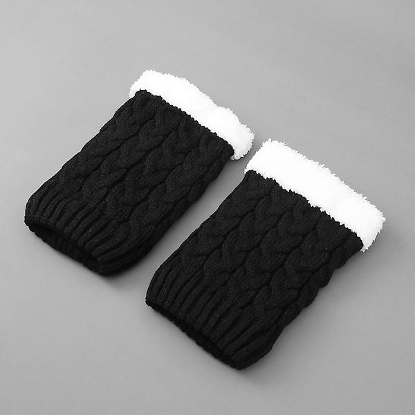  리나 도톰기모 숏 레그워머(블랙) (22cm)겨울 발워머