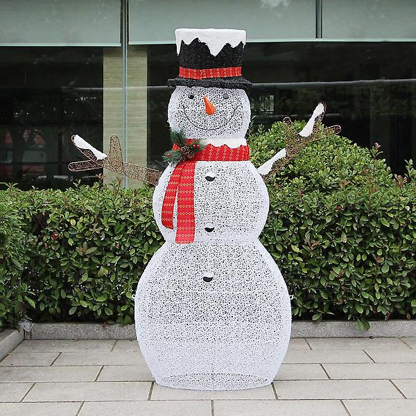 [도매토피아/화이트 레이스 대형 눈사람(] 화이트 레이스 대형 눈사람(155cm)/크리스마스장식