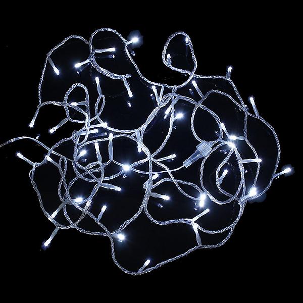 [도토로/[은하수] 50구 투명선 L] [은하수] 50구 투명선 LED 백색 지니전구(5M) 전원잭