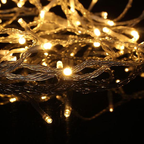  [은하수] 50구 투명선 LED 웜색 지니전구(5M) 전원잭