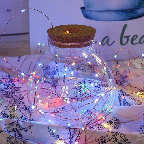 [도매토피아/TREE-00001] 포스원 LED 200구 태양광 반딧불 전구 와이어 조명