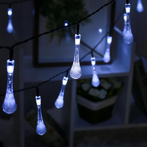 [도매토피아/TREE-00001] 포스원 LED 50구 태양광 물방울 전구 옥상 야외조명