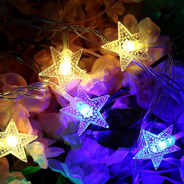 [도매토피아/TREE-00001] 샤인무드 LED 80구 별 가랜드 전구 컬러 파티라이트