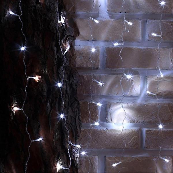 [도매토피아/TREE-00001] 오스타 LED 150구 투명선 고드름 전구 백색 야외 조명