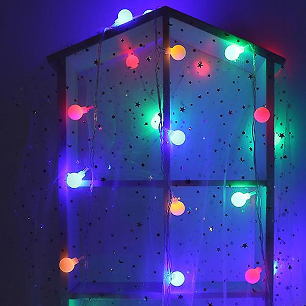 [도매토피아/TREE-00001] 샤인무드 LED 40구 앵두 가랜드 전구 컬러 파티 조명