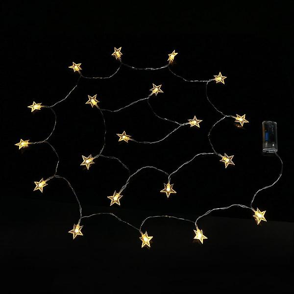 [도매토피아/TREE-00001] 샤인무드 LED 20구 별 가랜드 전구 감성 캠핑 조명
