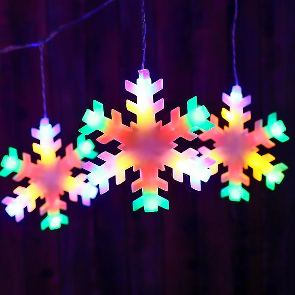 [도매토피아/TREE-00001] 오스타 LED 120구 투명선 눈결정 전구 컬러 파티 조명