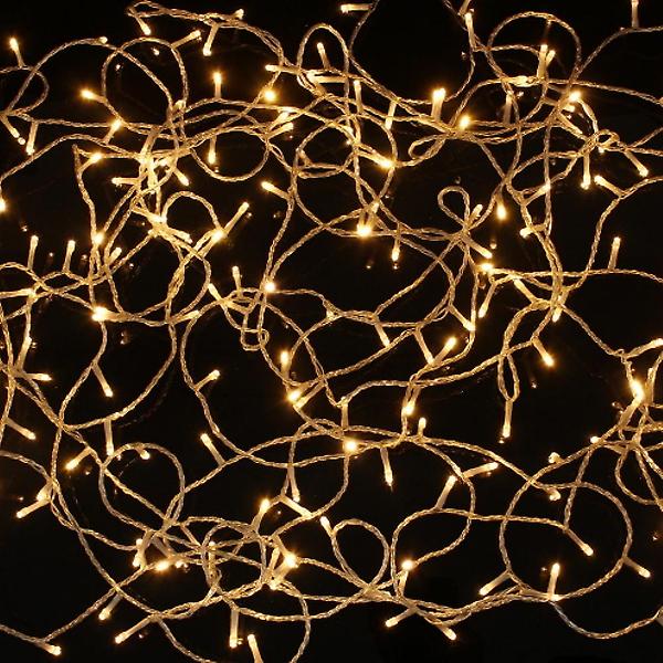 [도매토피아/TREE-00001] 오스타 LED 500구 투명선 웜색 줄전구 50m 파티조명