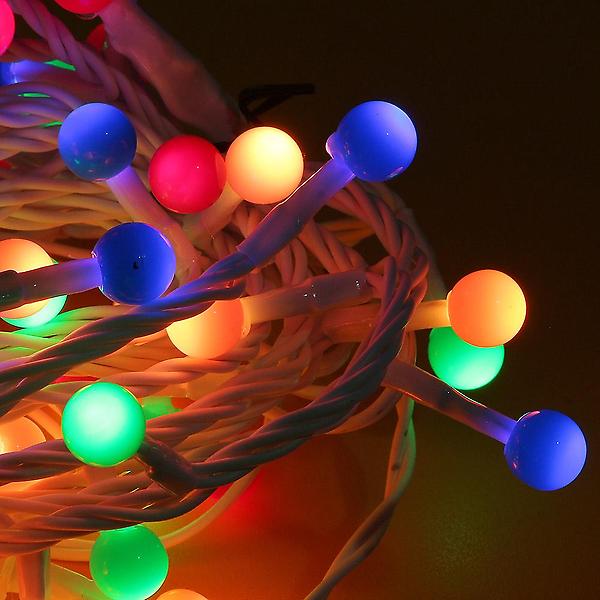 [도매토피아/TREE-00001] 오스타 LED 100구 백색선 앵두전구 컬러 파티라이트