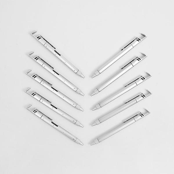  6in1 멀티툴 볼펜 10p세트 드라이버 만능볼펜 실버